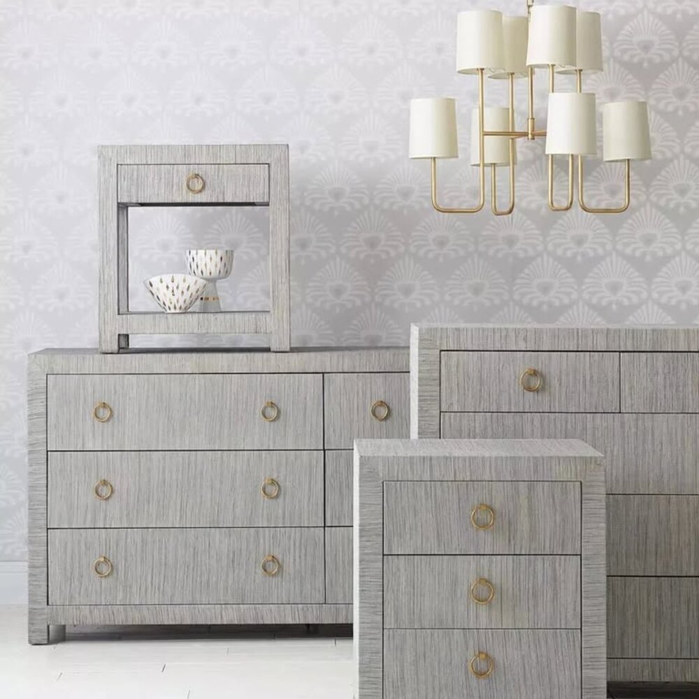 1 Brand new, sealed Serena & Lily Palmetto  Romona Wallpaper in Bone